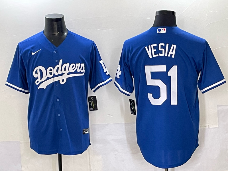 Men Los Angeles Dodgers #51 Vesia Blue Nike MLB 2025 Jersey style 09->los angeles dodgers->MLB Jersey